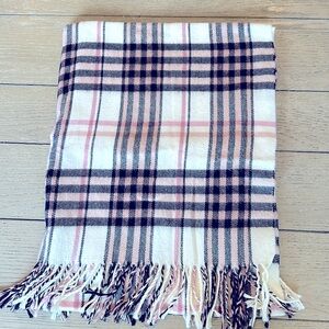 Cashmere Pink Plaid Scarf